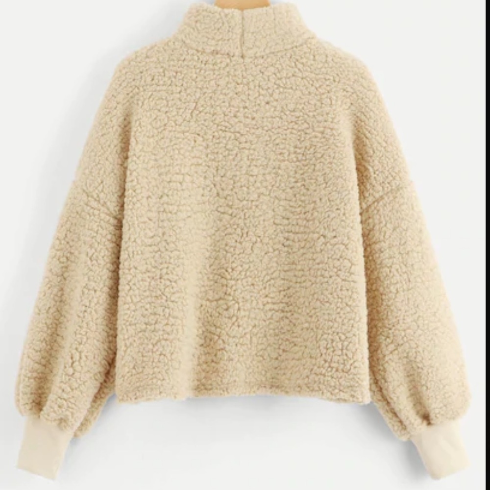 LAST ONE SALE HOST PICK Mock Neck Teddy Sweater - Picture 4 of 8